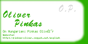 oliver pinkas business card